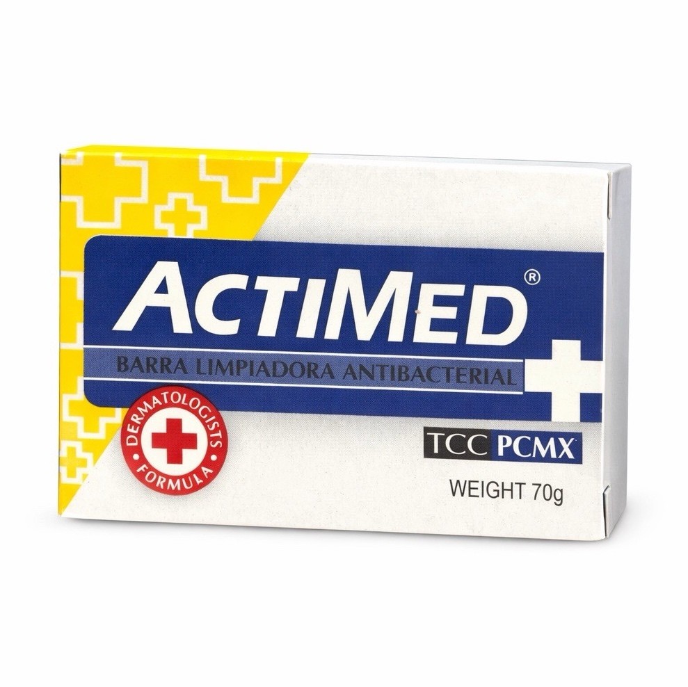ActiMed Antibacterial Cleansing Bar Soap w/ TCC PCMX, Body & Hands, 70g