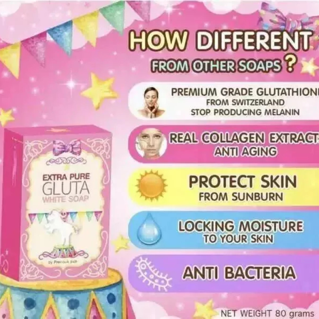 Precious Skin Extra Pure Gluta White Soap 80g – Glutathione + Collagen 2-pack