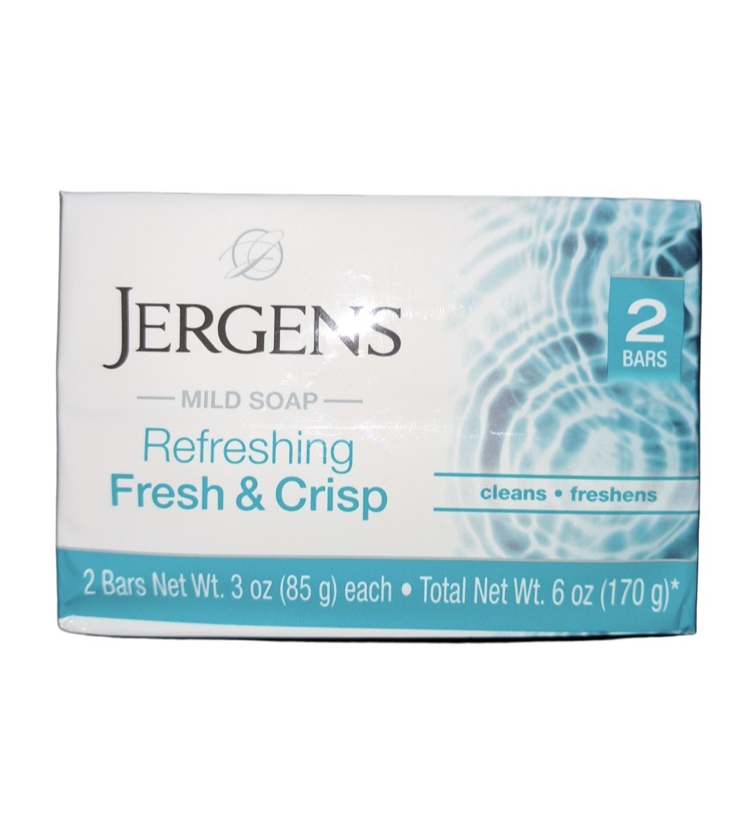 🩵 JERGENS 🩵 (4-BARS) 3 Oz 🩵🫧 ●FRESH & CRISP● 🩵🫧 ≈REFRESHING≈ Mild Soap 🫧.