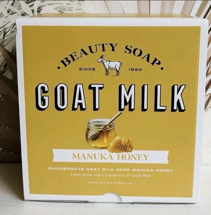 ShowerMate Manuka Honey Beauty Soap with Goat Milk 12 Bars 3.17 oz Each New