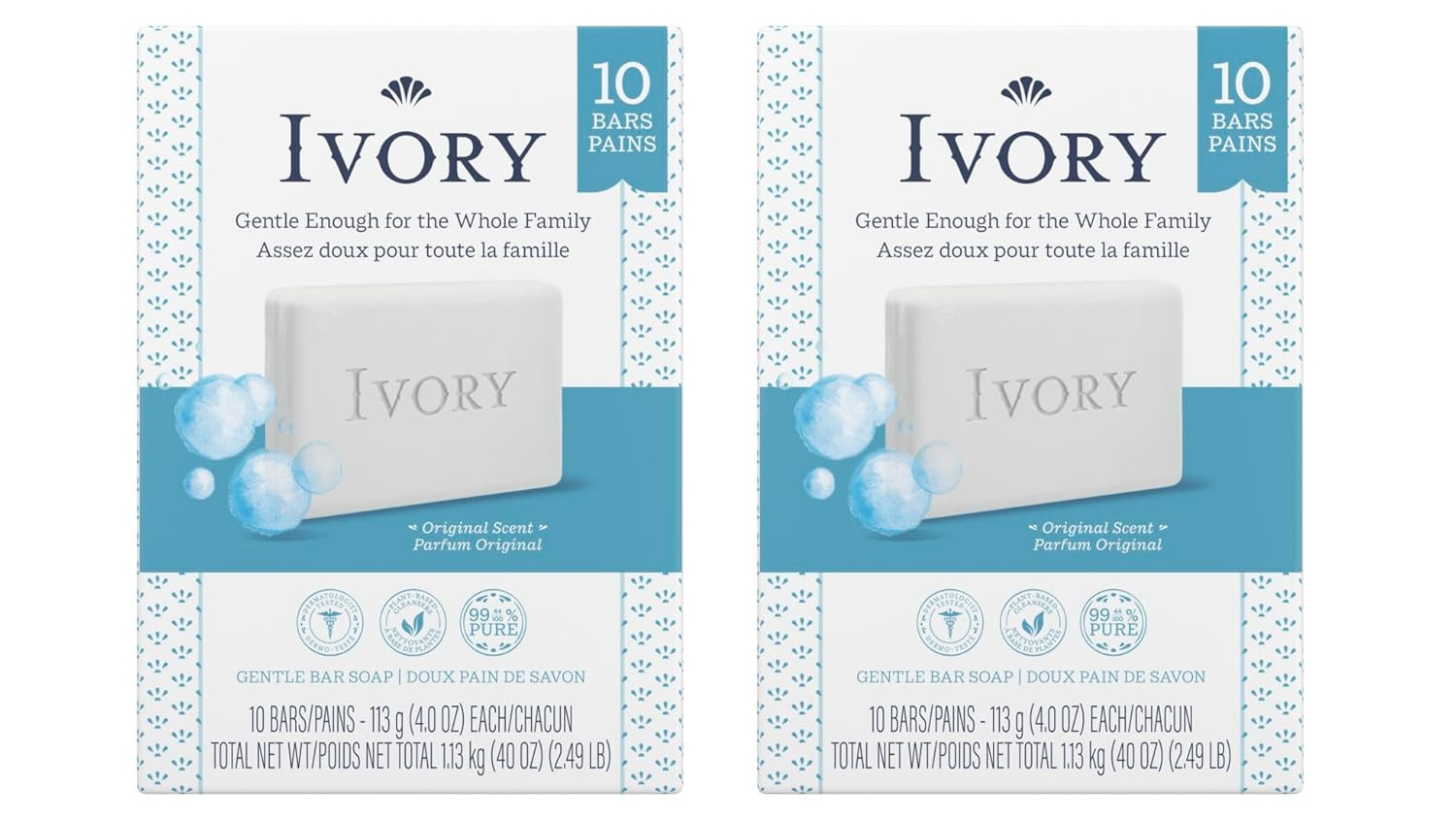 Clean Original Bar Soap, 4 Ounce, 10 Count (Pack of 2) Total 20 Bars