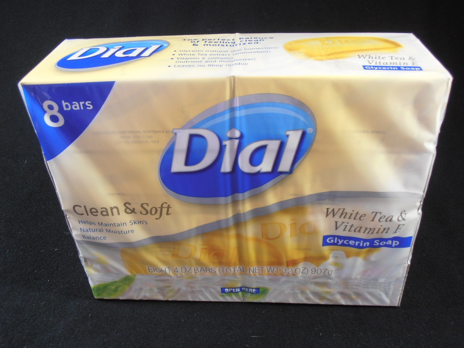 New 8 Bars Dial White Tea & Vitamin E Glycerin Soap 4 Oz Bars Discontinued