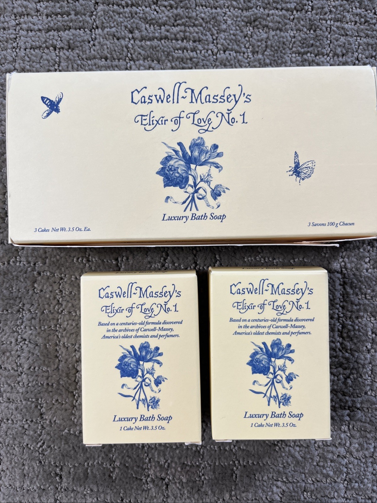 Caswell Massey Elixir of Love No.1 Perfumed Soap 2 Bars With Box