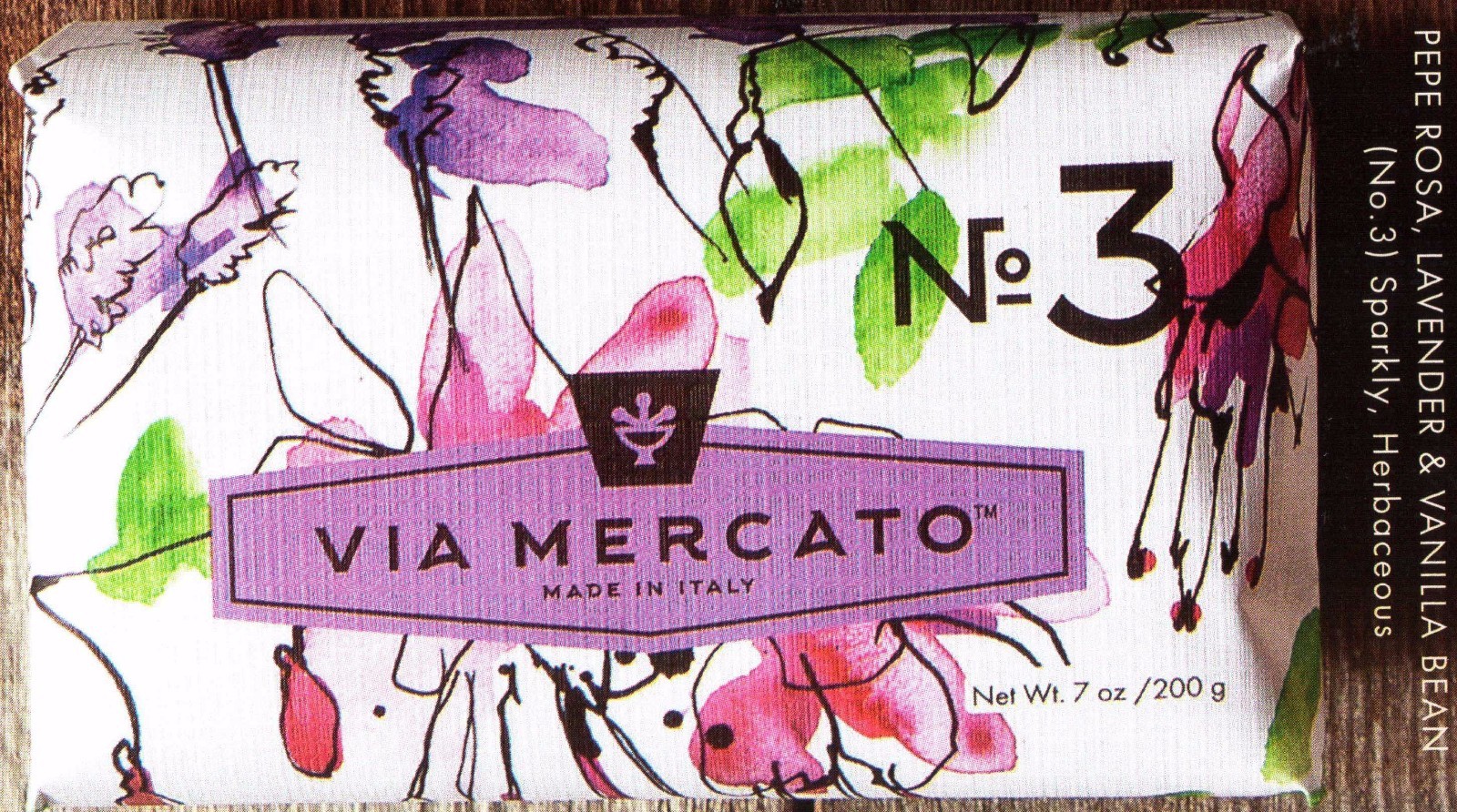 Via Mercato Soap Bars 200 gram No.1 – No.9 Italy Choose Your Scents, Free Ship