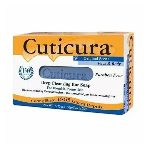 6 Pack Cuticura Face & Body Deep Cleansing Bar Soap Blemish Prone Skin 5.25oz