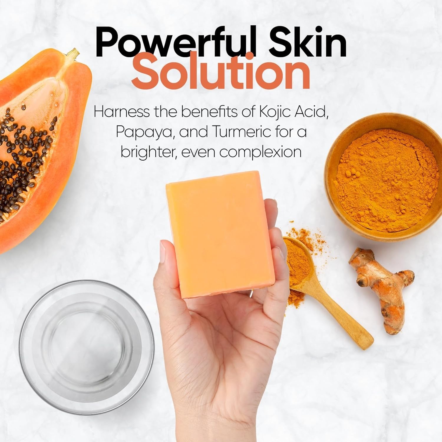 Natrulo Papaya Soap Face & Body Wash – Skin Brightening Papaya Soap Bar for Dark