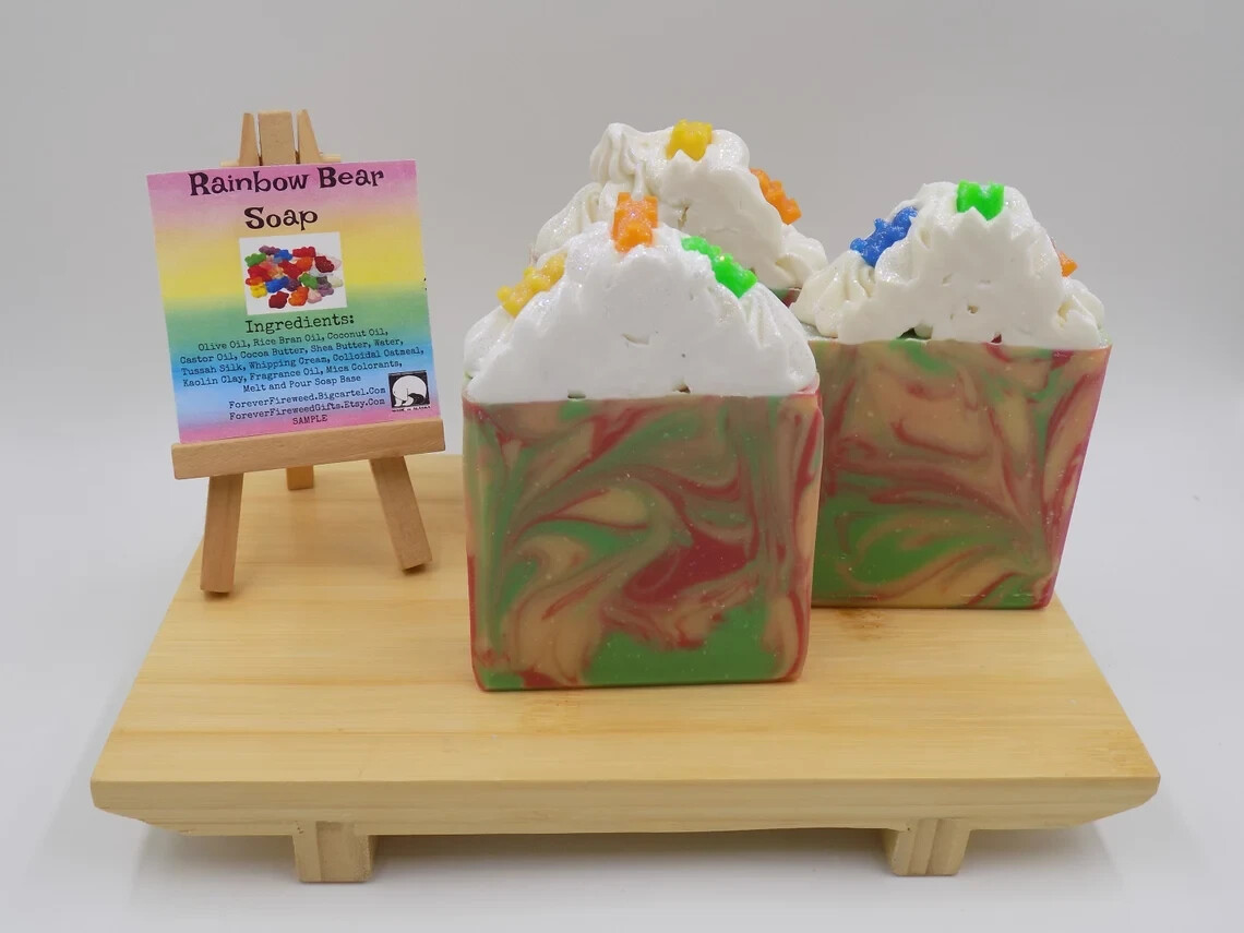 Gummy Rainbow Bear Bar Soap