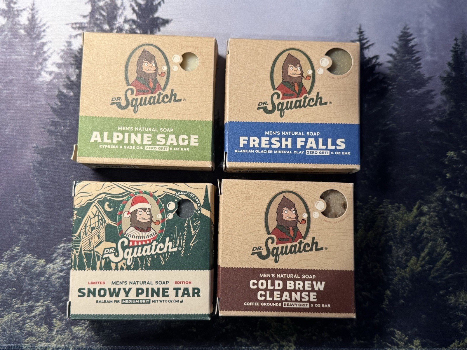 DR.Squatch All Natural Soap – Mixed Lot Of 4x Scents!