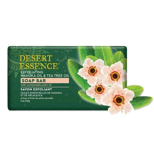 Manuka & Tea Tree Oil Exfoliating Soap Bar 5 Oz By Desert Essence