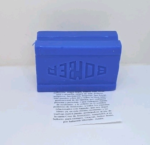JABON AZUL / BLUE SOAP PARA PROTECCION Y ROMPER BRUJERIA GRATIS ORACION 1 PC