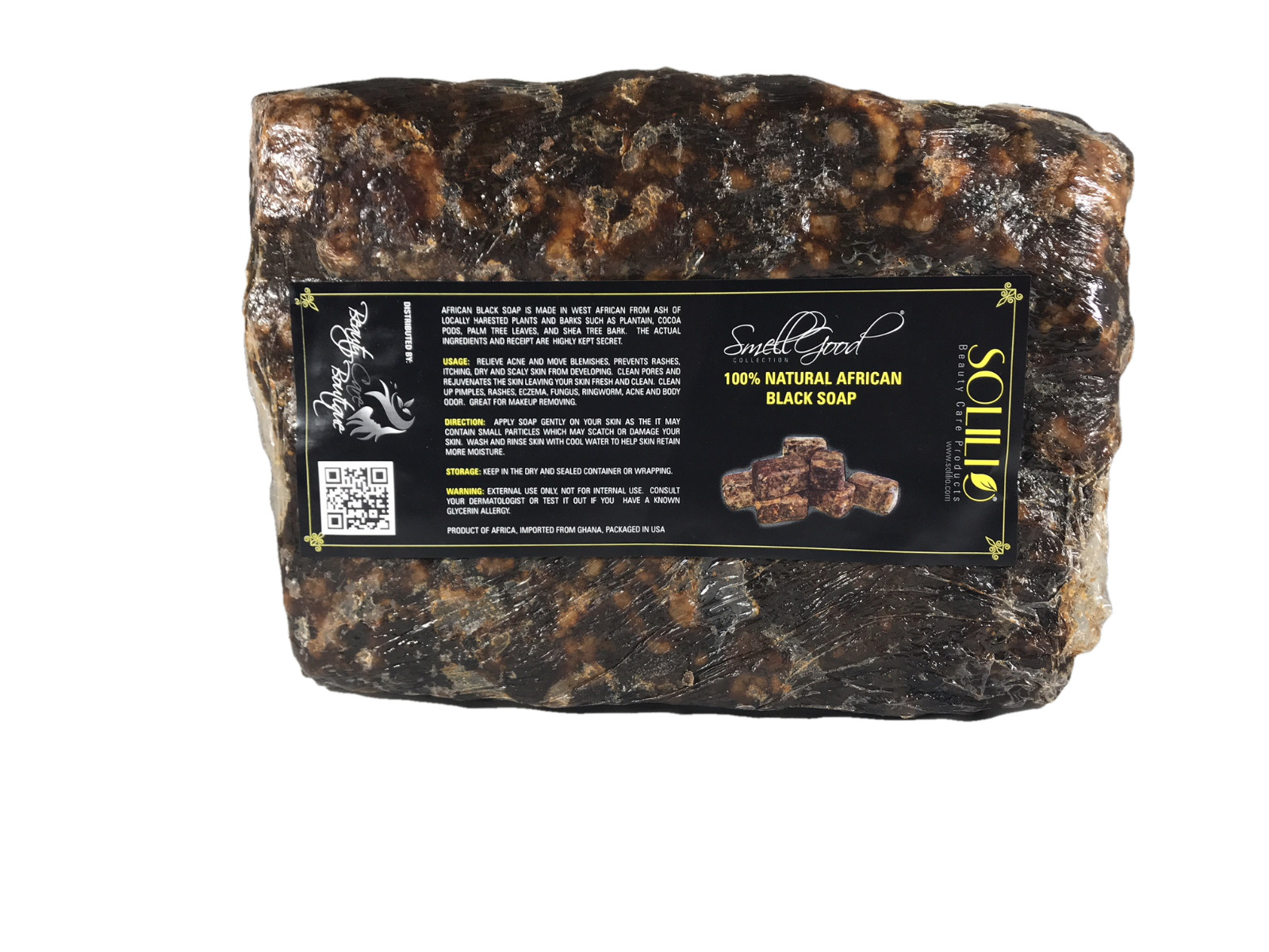 5.0 LB Size – African Black Soap from Ghana, Handmade and Totally Natural
