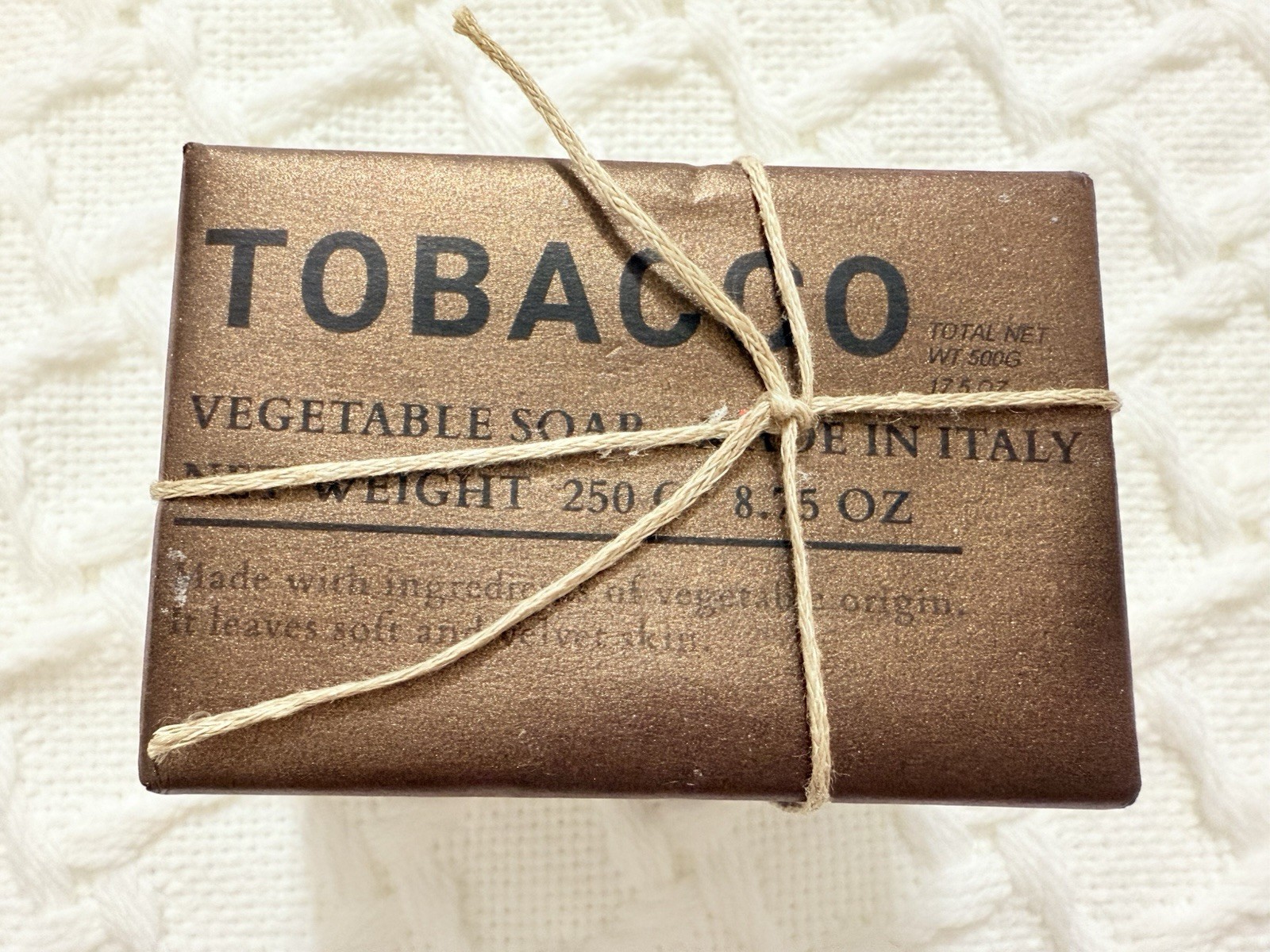 2 Pcs Alchimia Men’s Vegetable Soap Bar 8.75oz TOBACCO Made In Italy