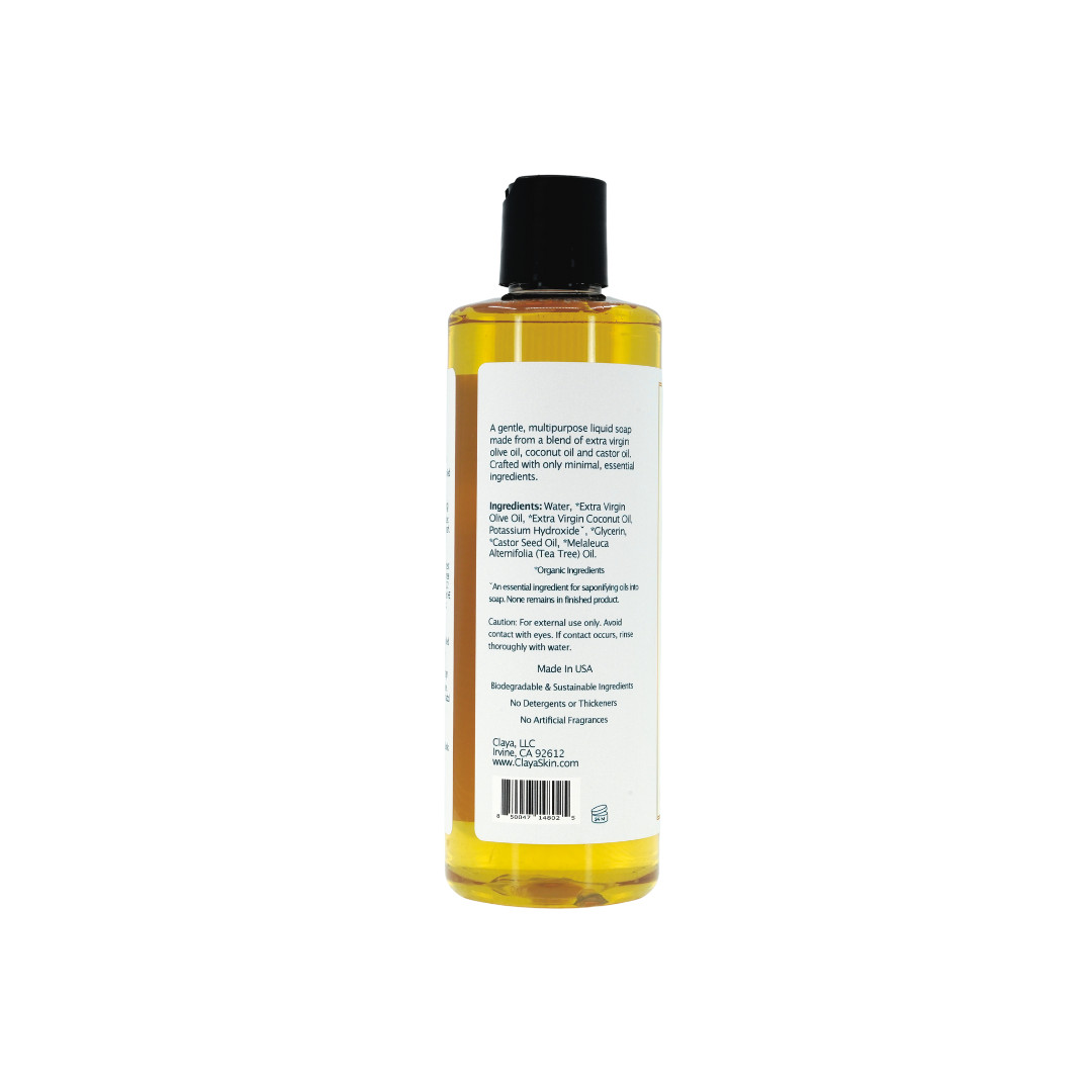 Liquid Castile Soap (Disc Cap) – Organic Ingredients, Gentle For Sensitive Skin