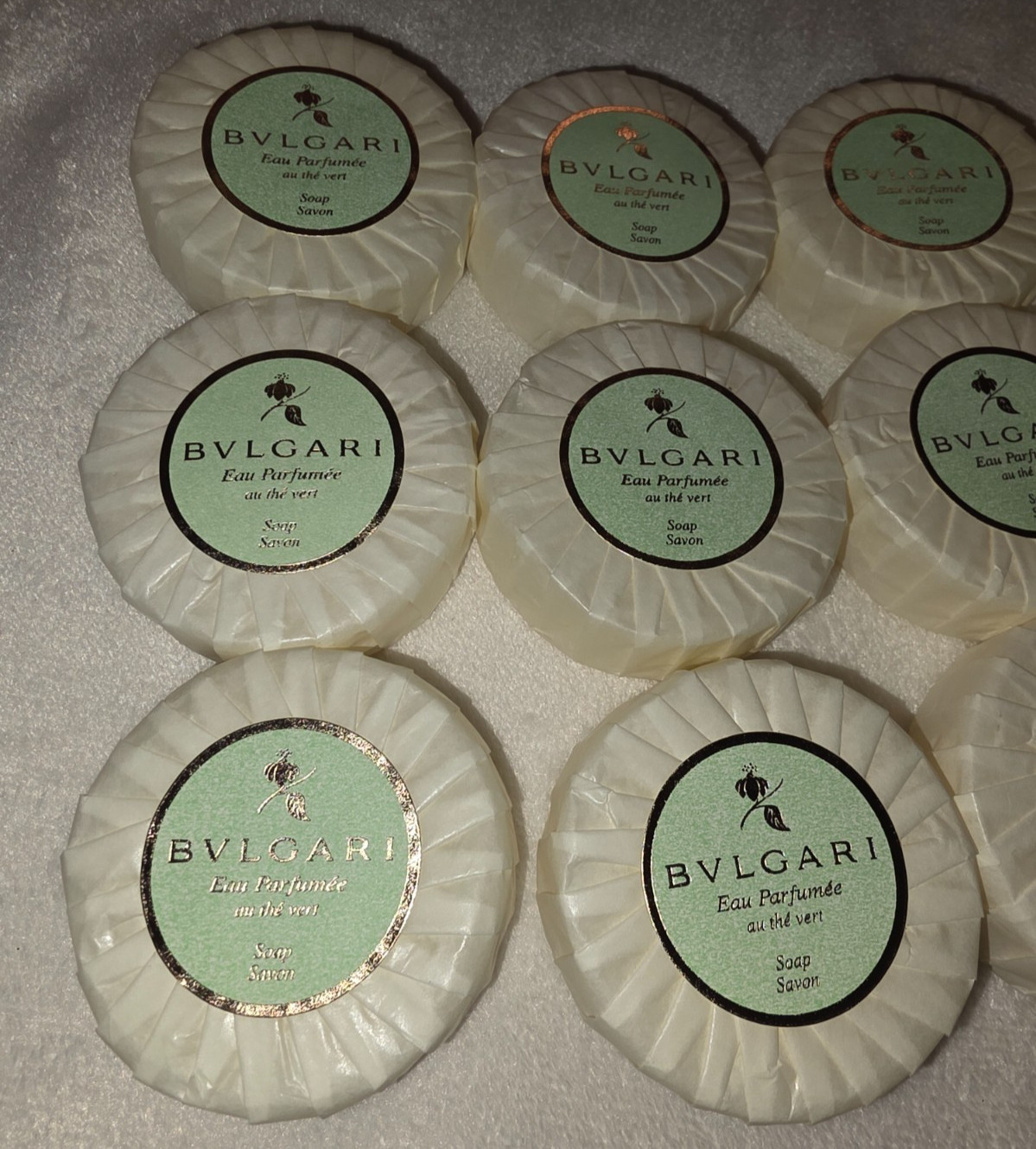BVLGARI au thé Vert (Green Tea) Soap – 1.7oz / 50g Pack Of 12