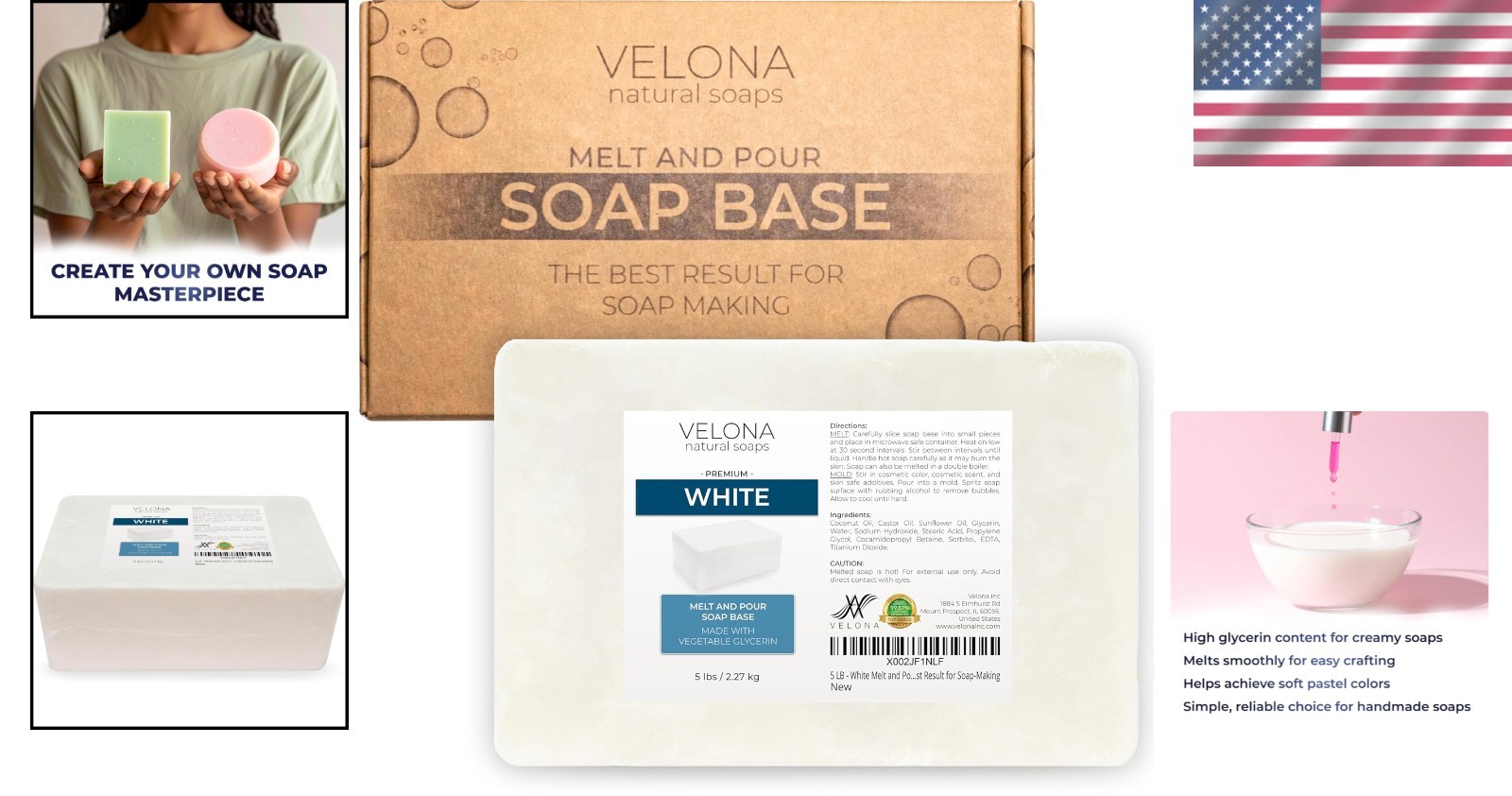 5 LB – Shea Butter – Melt and Pour Soap Base SLS/SLES free | Natural Bars for…