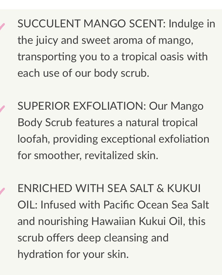 Hawaiian Loofah Soap Mango Made By The Maui Soap Co With Sea Salt & Kukui.