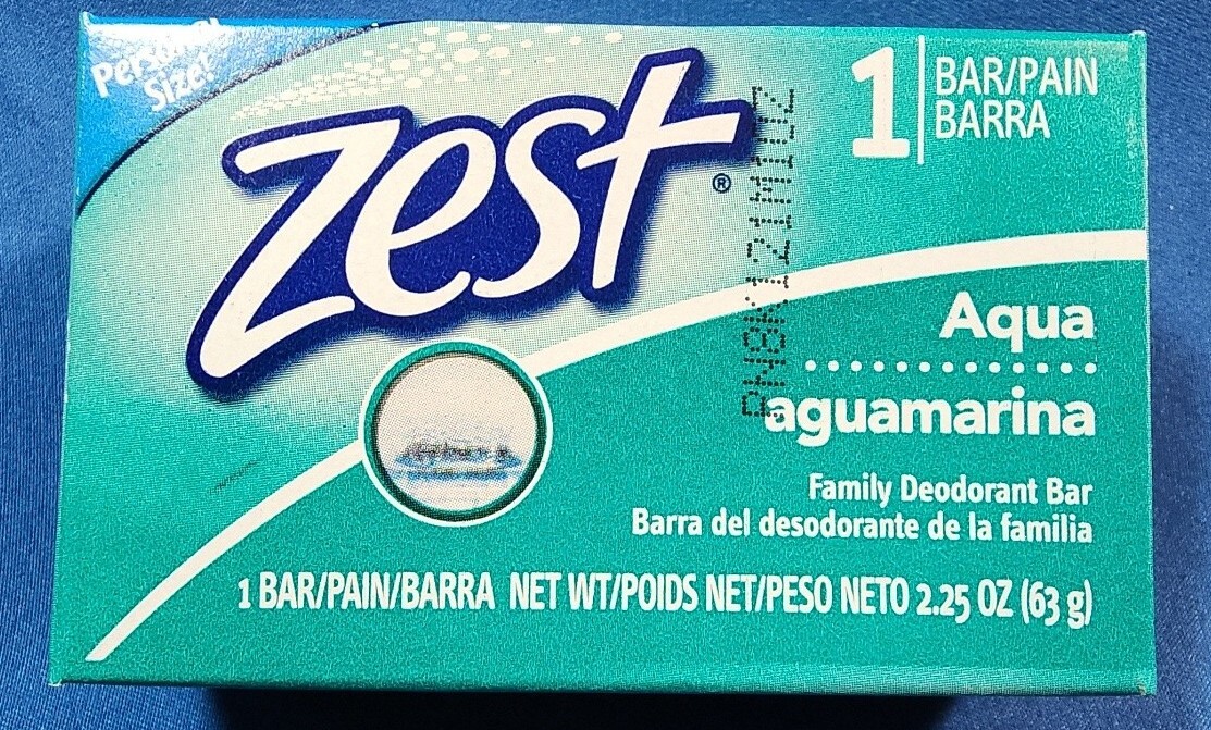 36 Count Zest Personal Aqua Deodorant Bar Soap 2.25oz Each Bar