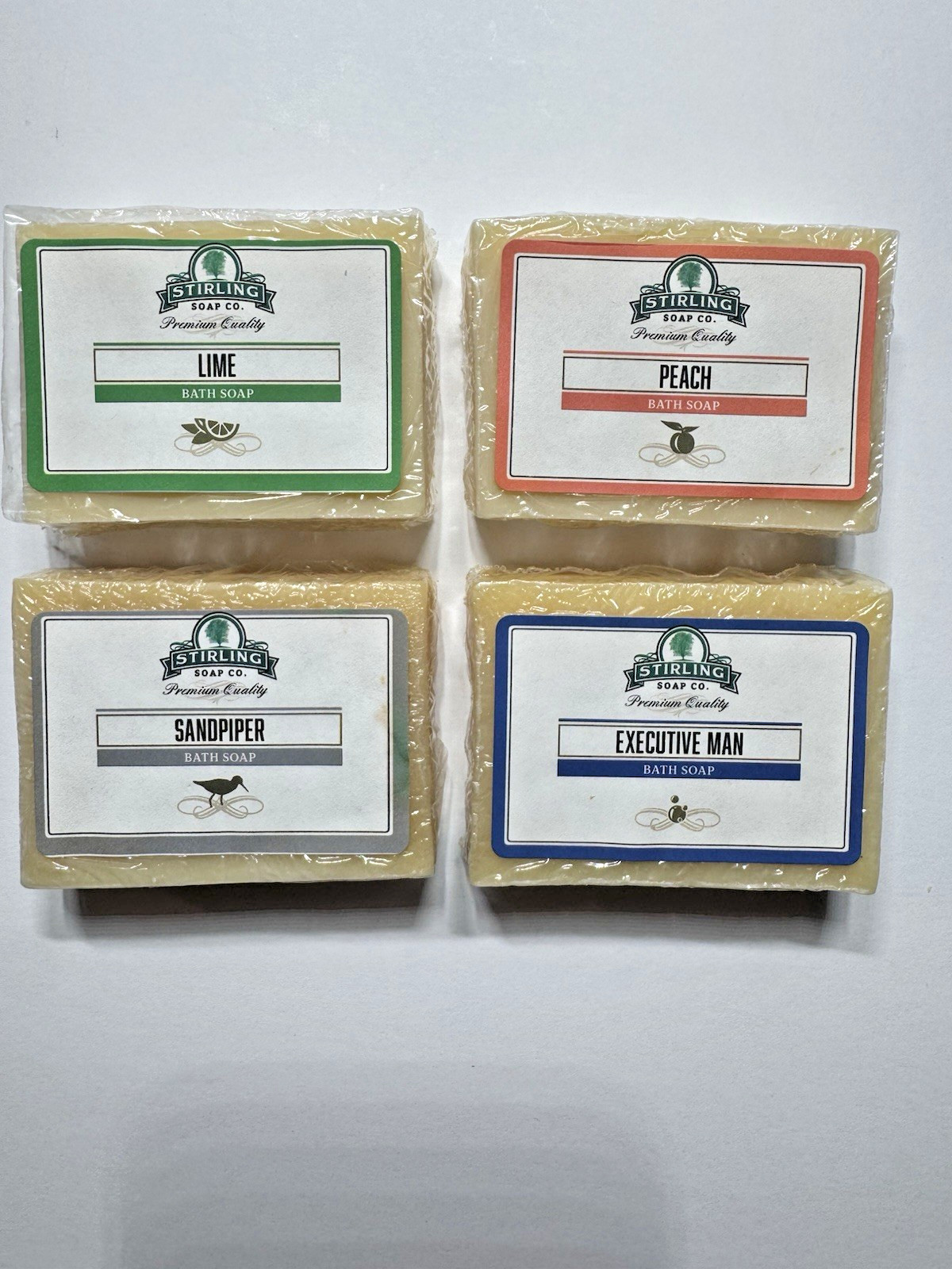Sterling Soap Compan Sandpiper, Executive Man, Lime, Peach 5.5 OZ Bar Lot of 4