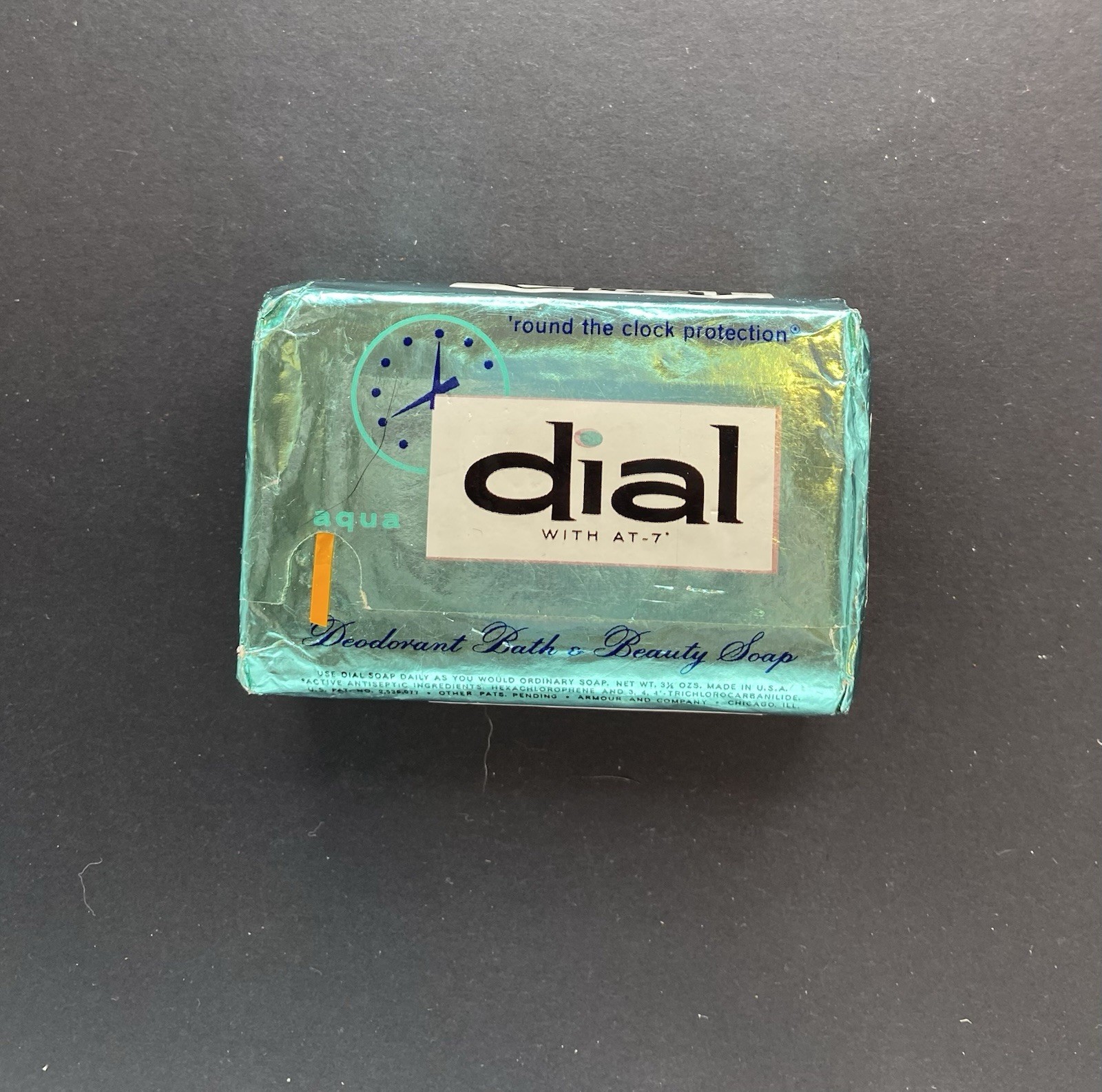 Vintage Dial Aqua AT-7 Deodorant Bath Beauty Soap 3.5 oz Unopened Original wrap