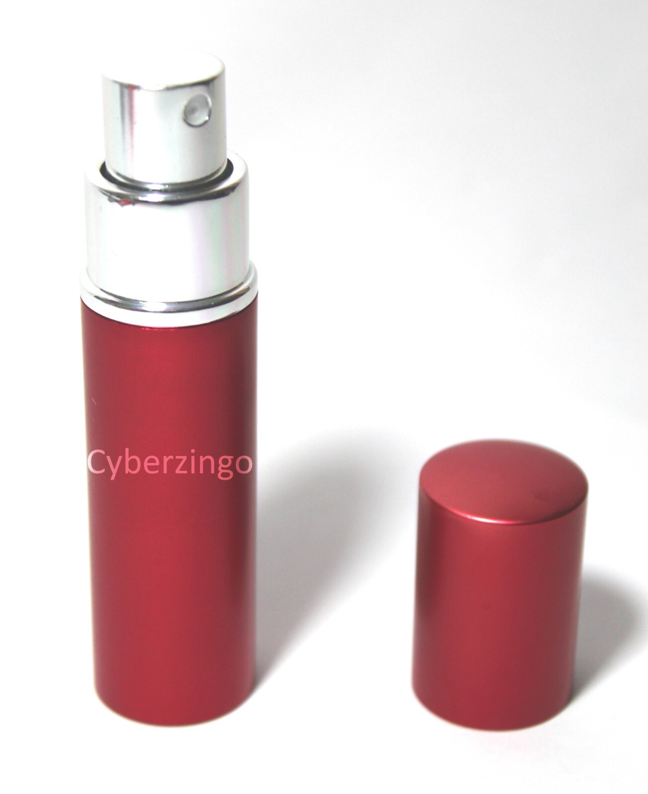 10 ML 3.75 Inch Perfume Spray Fragrance Bottle Red Aluminum Shell Purse Size