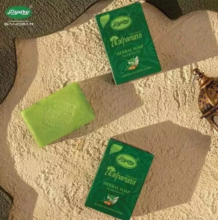 4 X Indian Pyary Nalpamara Original Herbal Soap – 75g Hand Made ⭐FREE SHIPPING⭐
