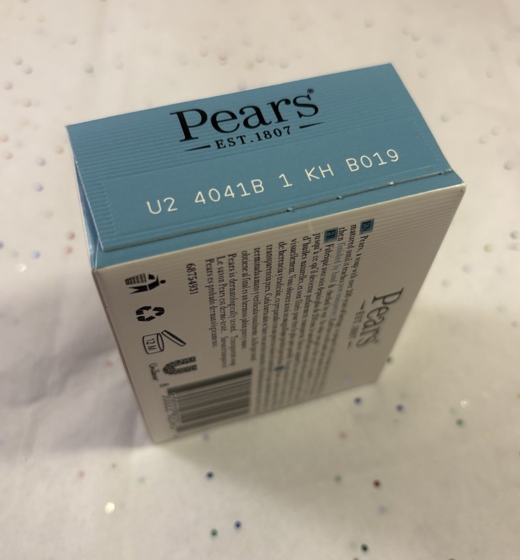 BLUE MINT Pears Transparent Soap 3.53 oz (x1) NEW
