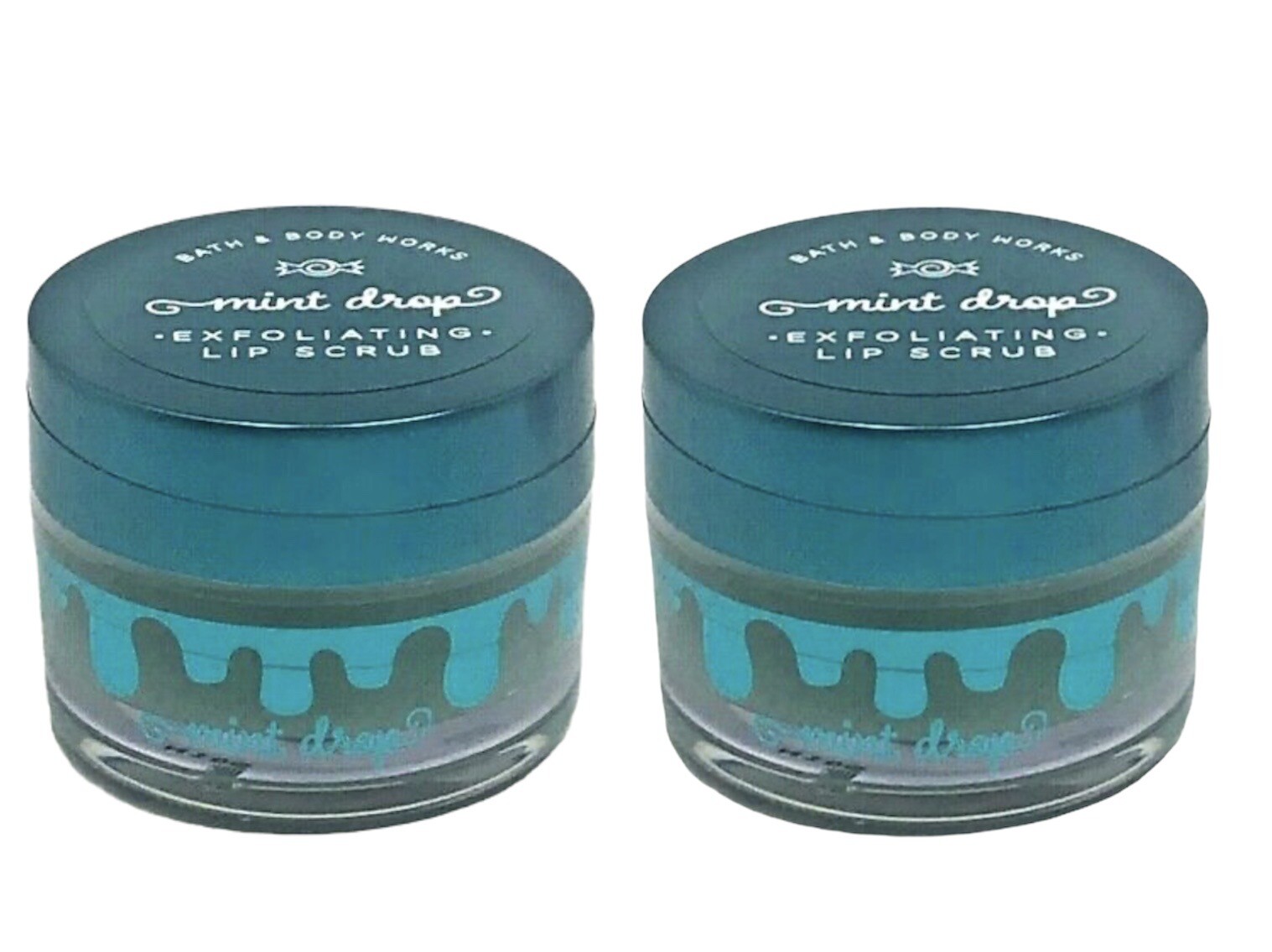 3-Pack Bath & Body Works MINT DROP Exfoliating Lip Scrub 0.5 oz/15 g Each