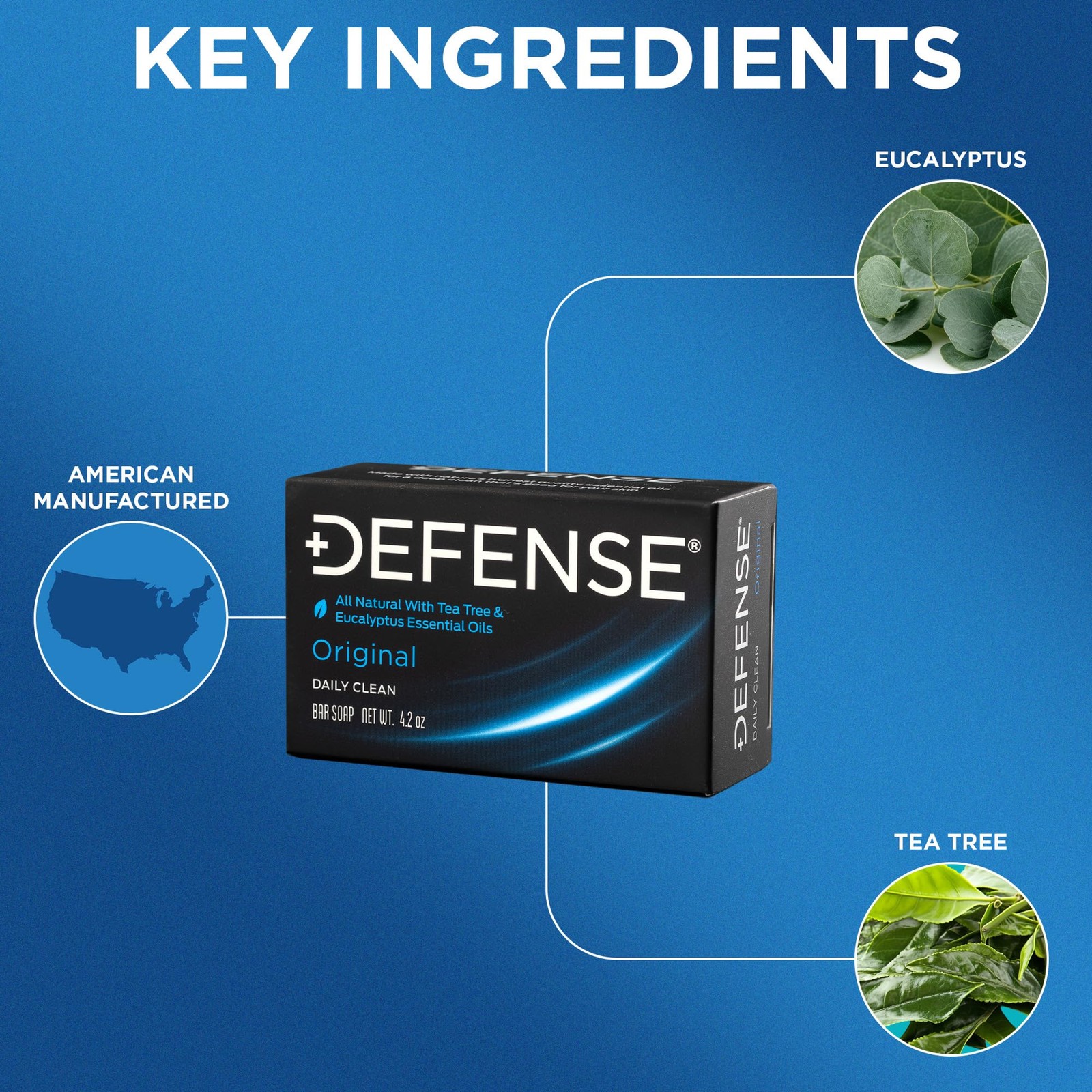 Defense Soap 2pk All Natural Tea Tree Bar Soap for Men | Made by Wrestlers with