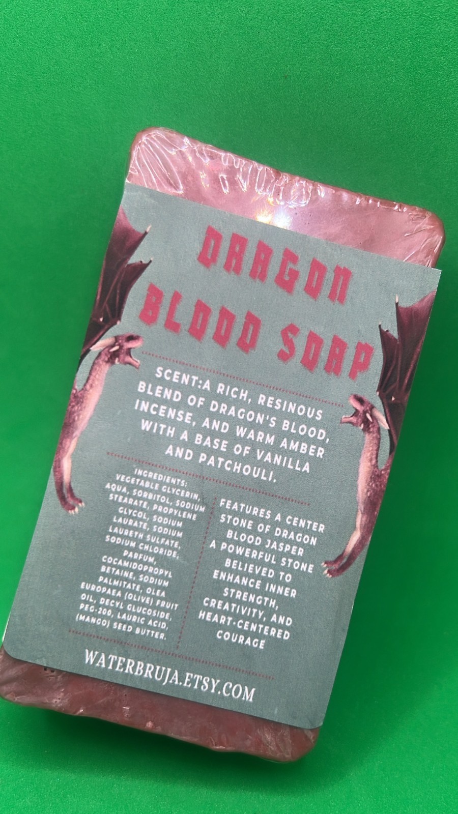 Dragon Blood Soap, Mango Butter Base, Ritual Bath Soap, Artisan Bar Soap