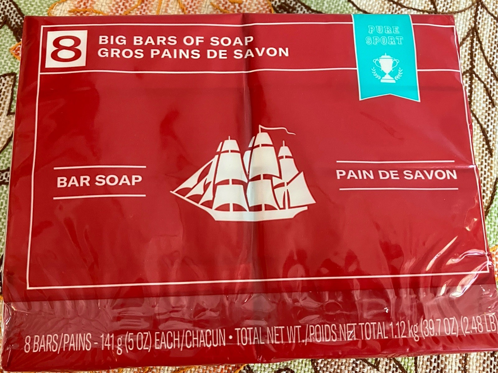 NEW Old Spice Bar Soap Big Bars Pure Sport 8 Pack 5oz Each Mens New Sealed