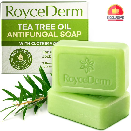 Roycederm Tea Tree Antifungal Bar Soap – Treat Athlete’s Foot & Ringworm