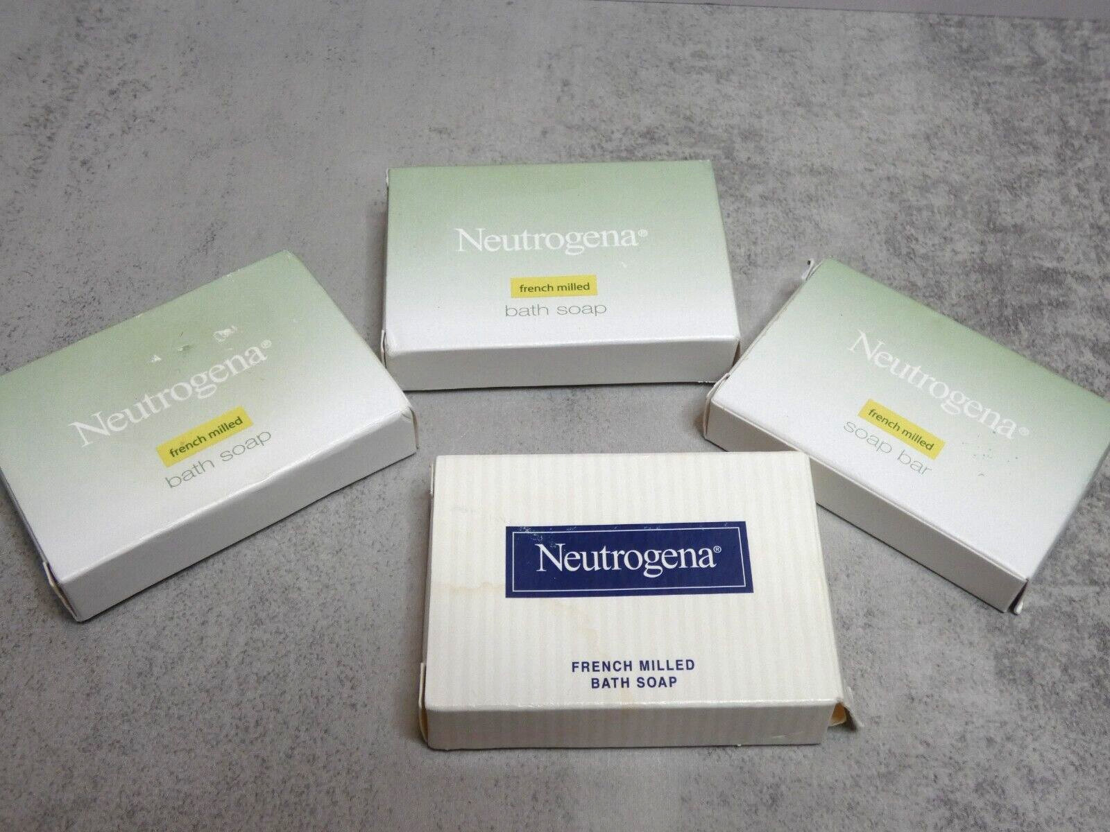 Neutrogena Travel Set of 4 French Milled Bath Soap New 1.25 oz Each