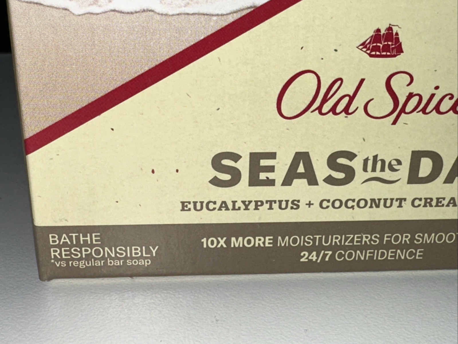 4 BARS–Old Spice Bar Soap SEAS THE DAY Eucalyptus & Coconut Cream 5oz