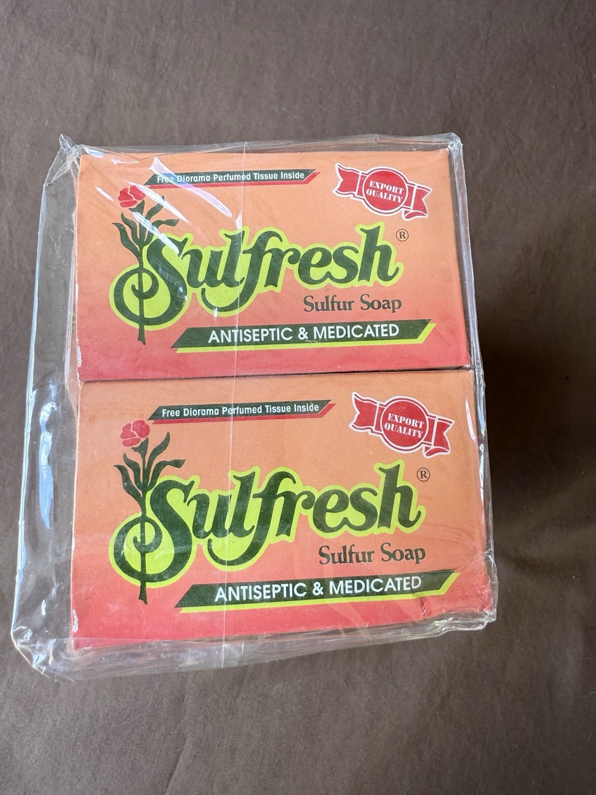 12 Pack Of Sulfresh Sulfur Soap 85g Antiseptic And Medicated Pink