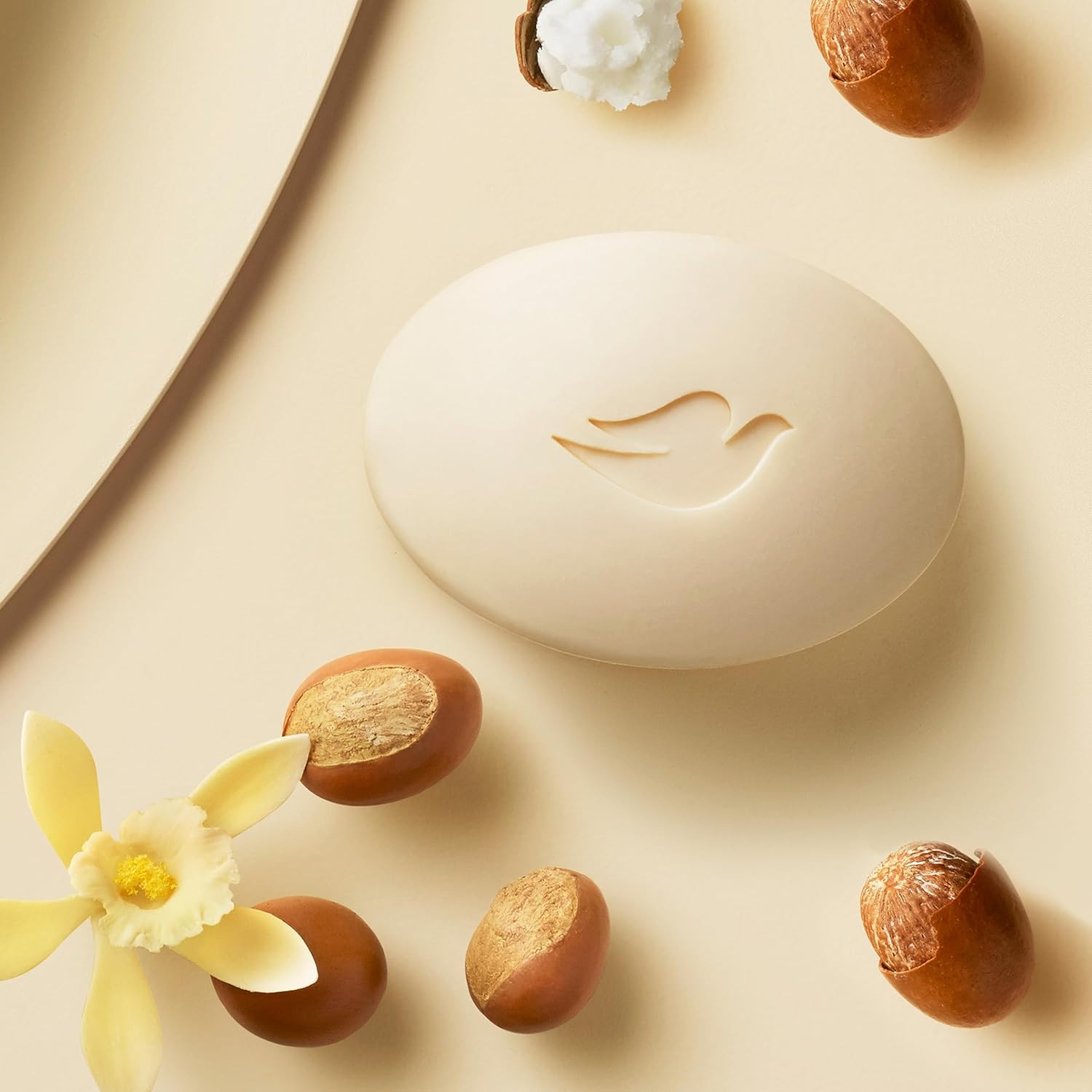 Dove Shea Butter Beauty Bar Soap 8 Count, Nourishing Cleanser, 3.75 Oz I Moistur