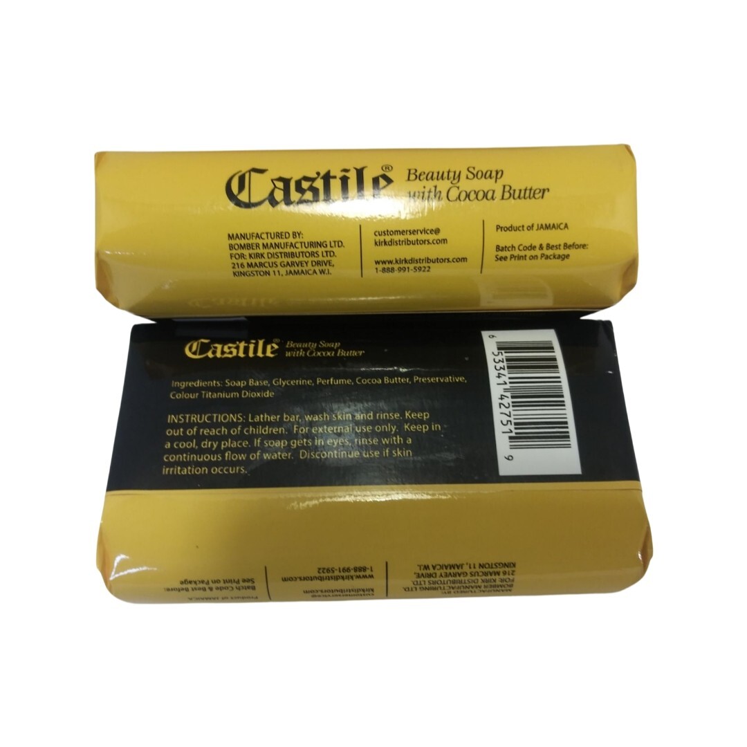 Castile Soap Beauty Soap With Cocoa Butter 6 Pack 3.9 oz. each