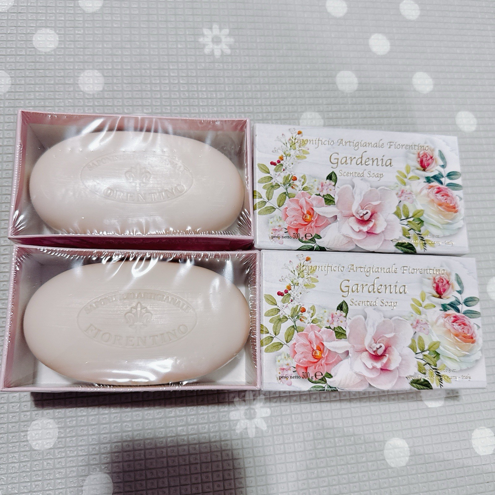 2pcs SAPONIFICIO ARTIGIANALE Fiorentino Gardenia Scented Soap Box Sealed