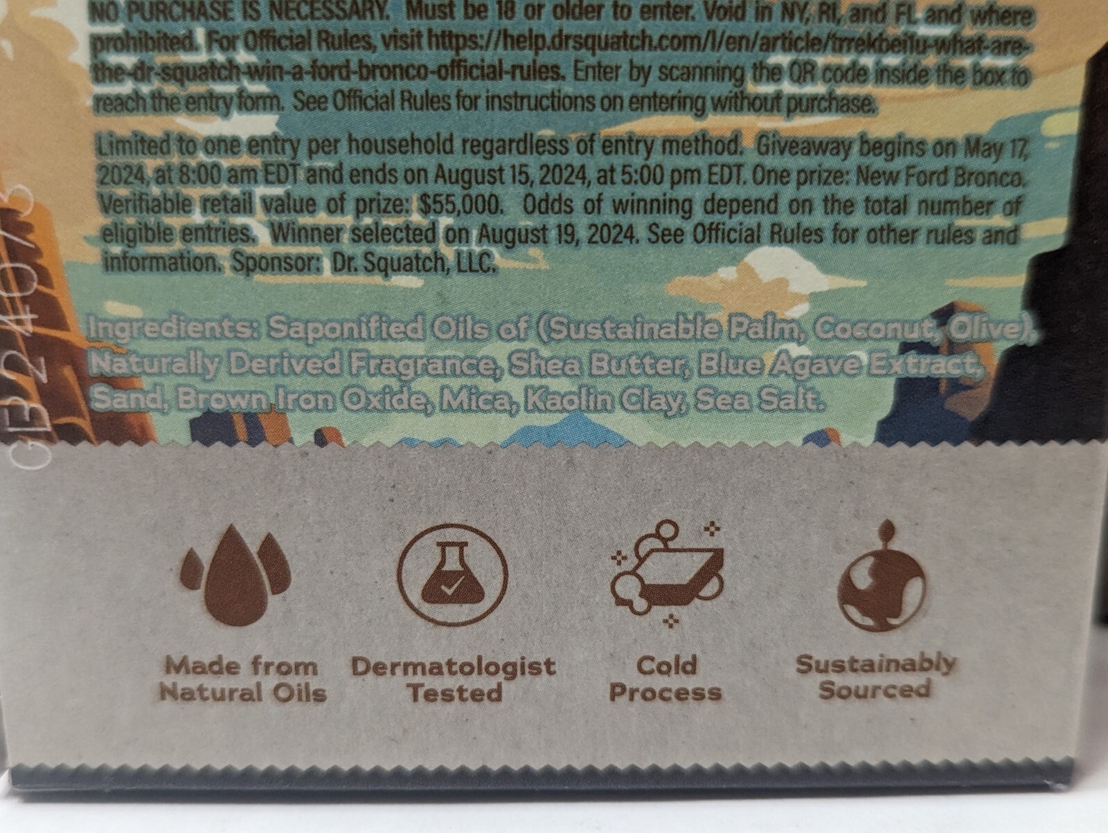 Bronco Bricc Heavy Grit Blue Agave Sand Dr. Squatch Limited Edition Soap 5oz Bar