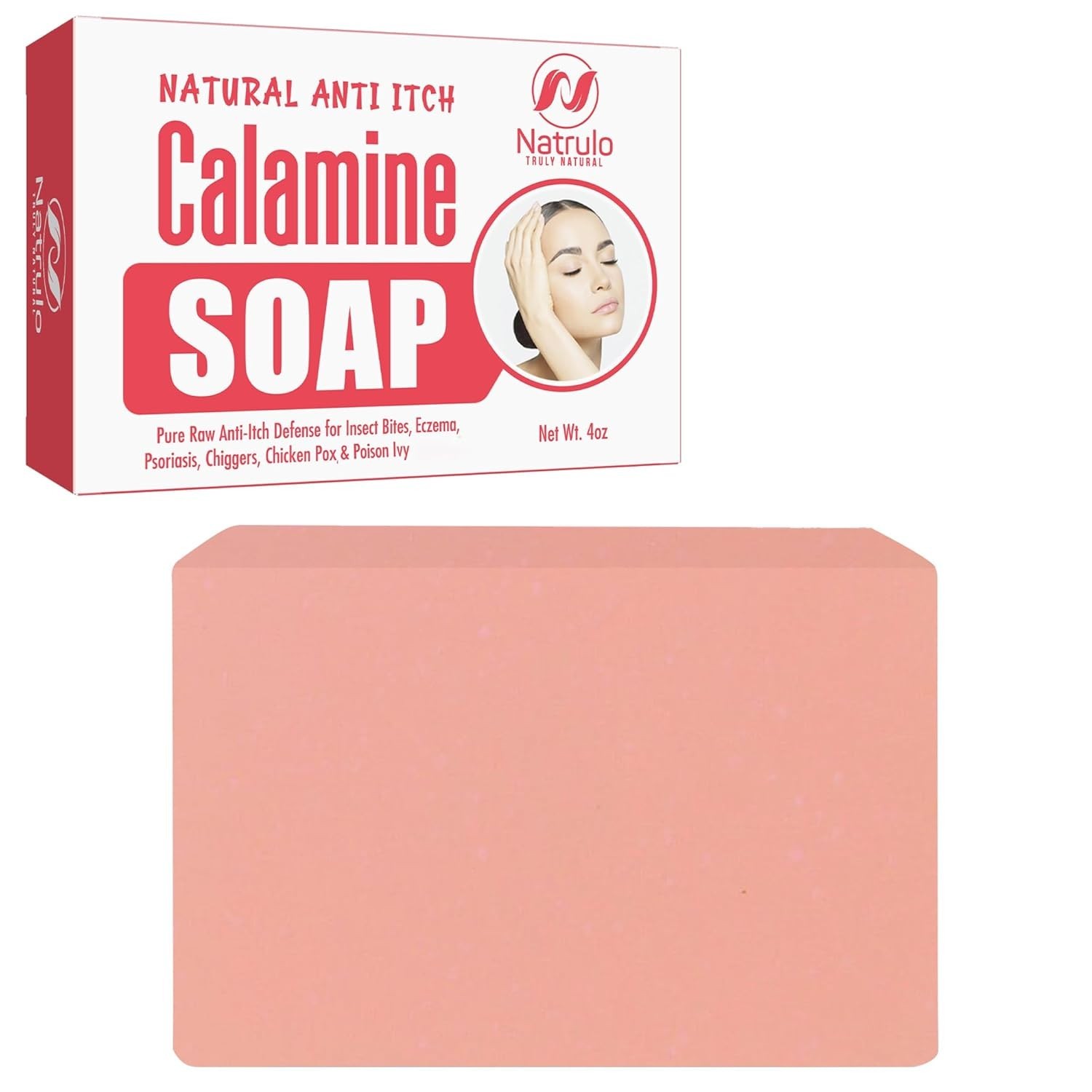 Natural Fast Acting Itch Relief Soap Bar – Calming Calamine Soap for Itchy Sk…