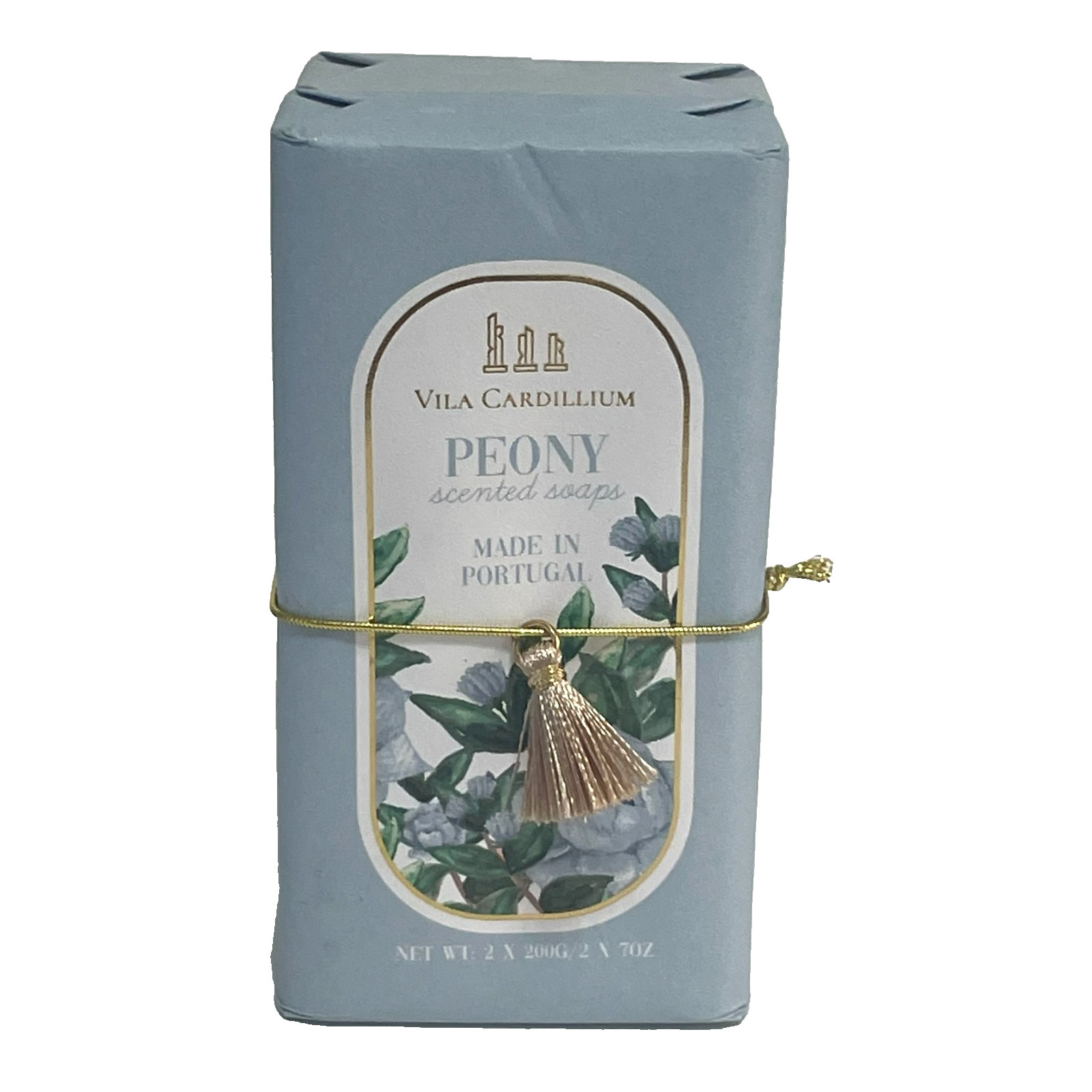 New – Villa Cardilium Peony Soap Set 2x200g Luxury Scented Made in Portugal