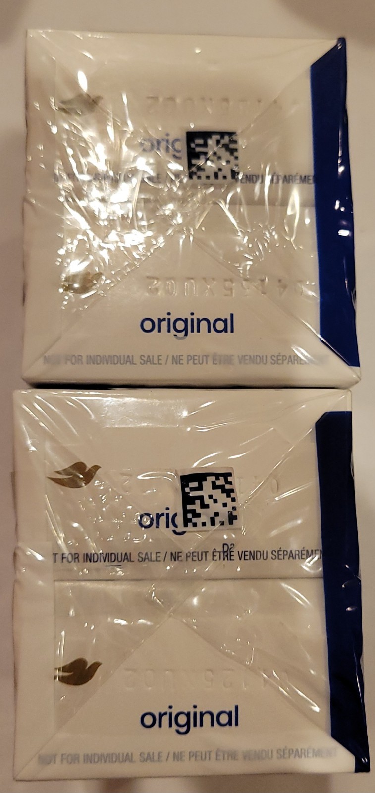 2 Ct Dove Original Beauty Bar Soap 3.75 oz Each. Total 4 .*BRAND NEW*