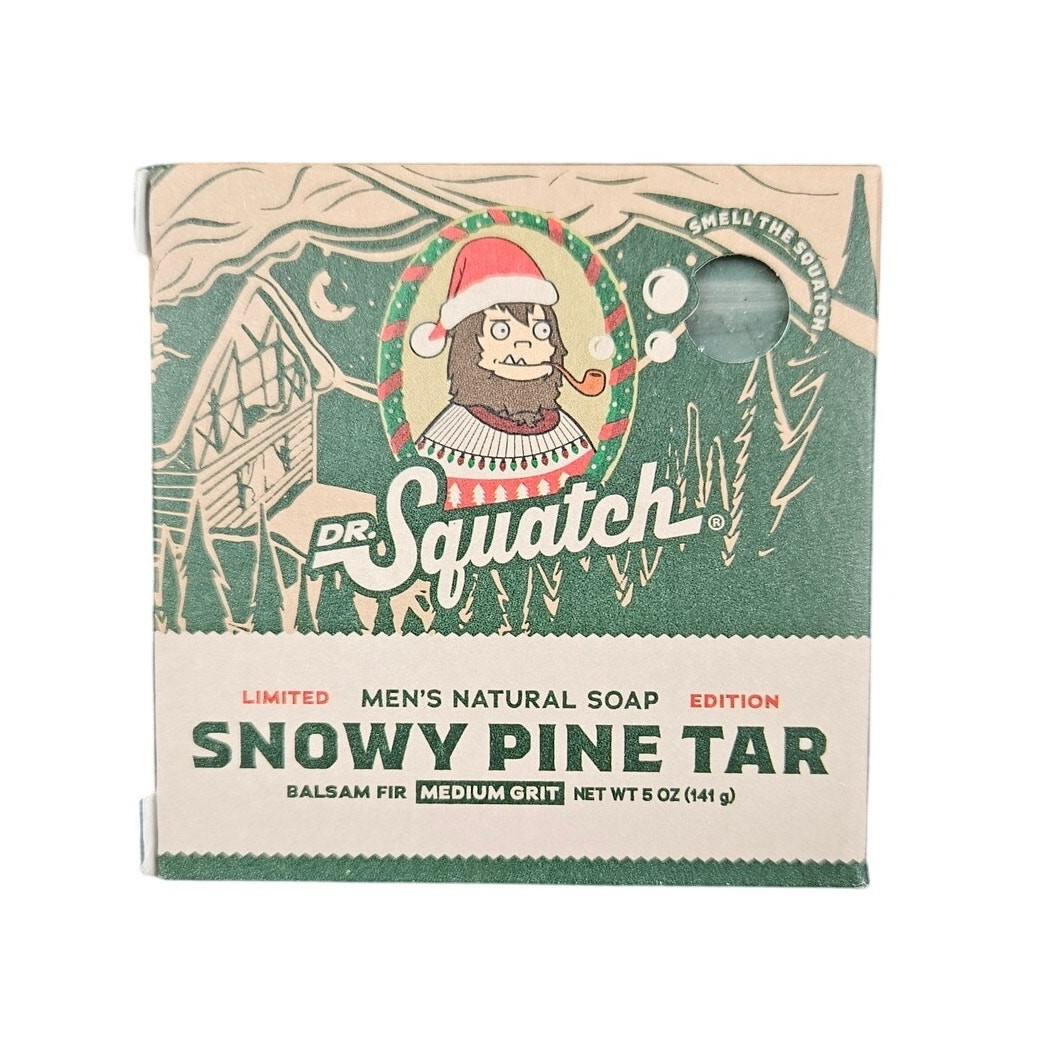 1 DR SQUATCH Natural Soap Limited Edition Snowy Pine Tar – 5 oz
