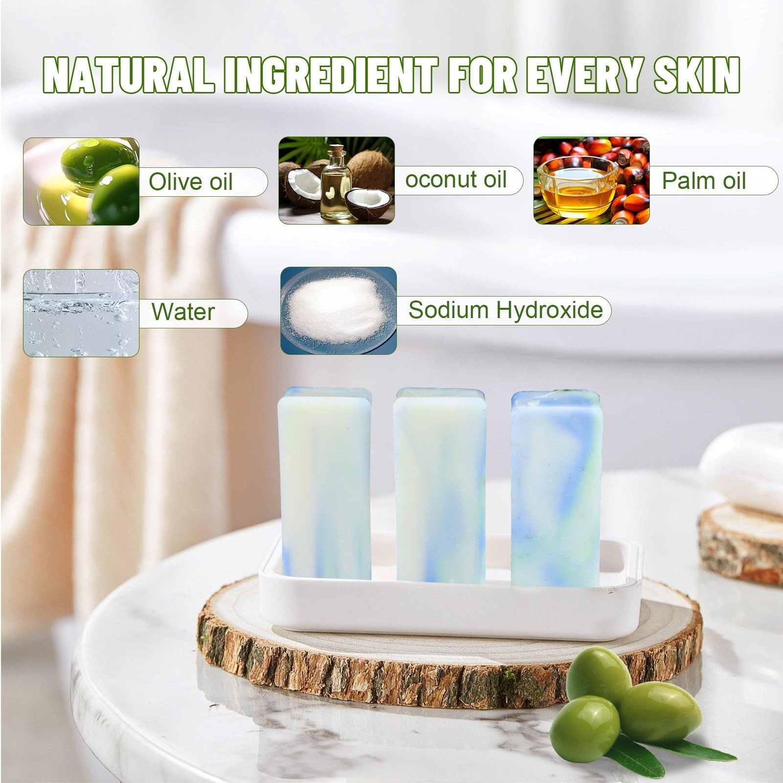 23Pcs Travel Size Soap Bars Individually Wrapped, Mini Olive Bar Soap Bulk Body