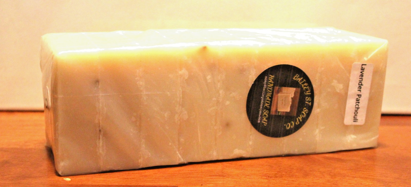 Lavender Patchouli Cold Processed handmade soap loaf, 9 precut bars