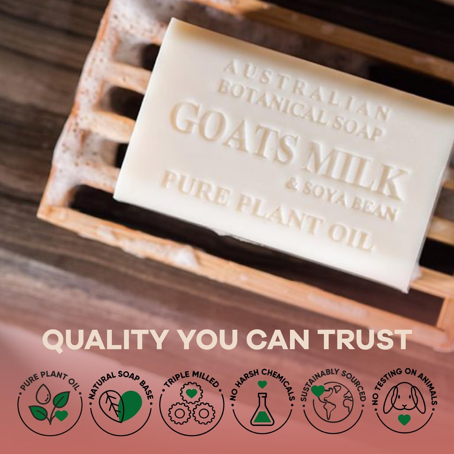 Australian Botanical Soap 6.5 OZ Pack of 4, Goat Milk Ounce (Pack 4)