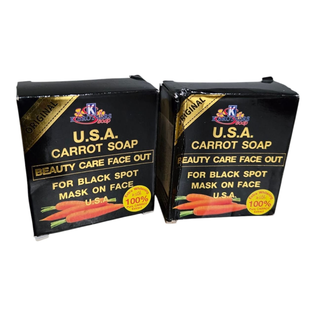 Original K Brother Carrot Beauty Care Face Out Soap 2pieces