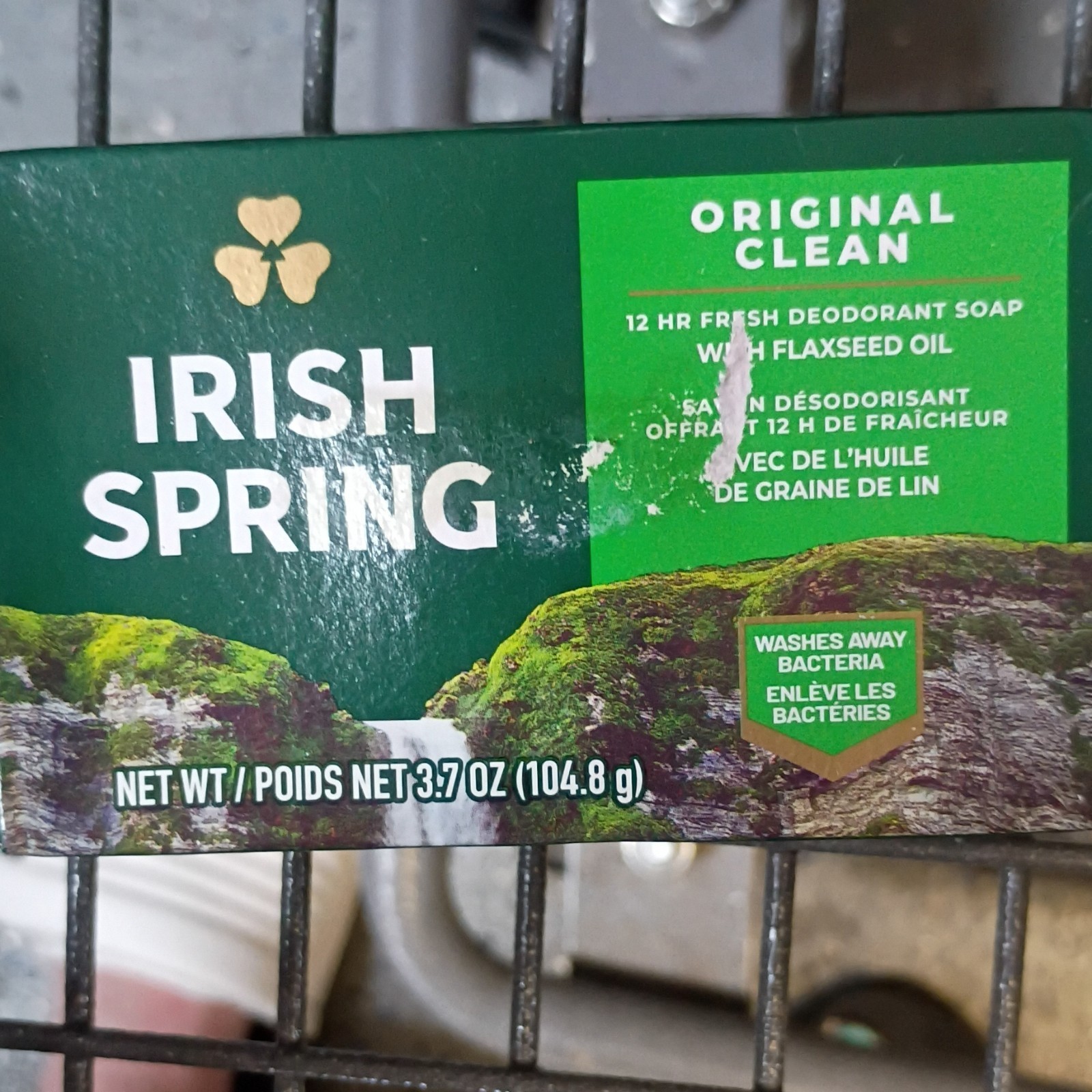 Irish Spring Original Clean Antibacterial Deodorant Bar Soap, 3.7 oz