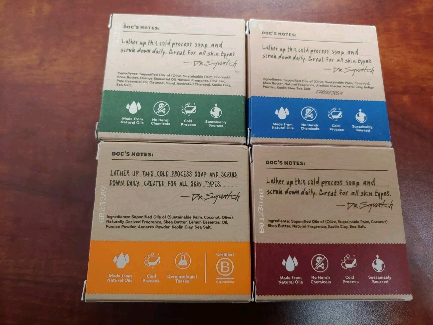 Dr. Squatch Lot of 4 Bars of Soap