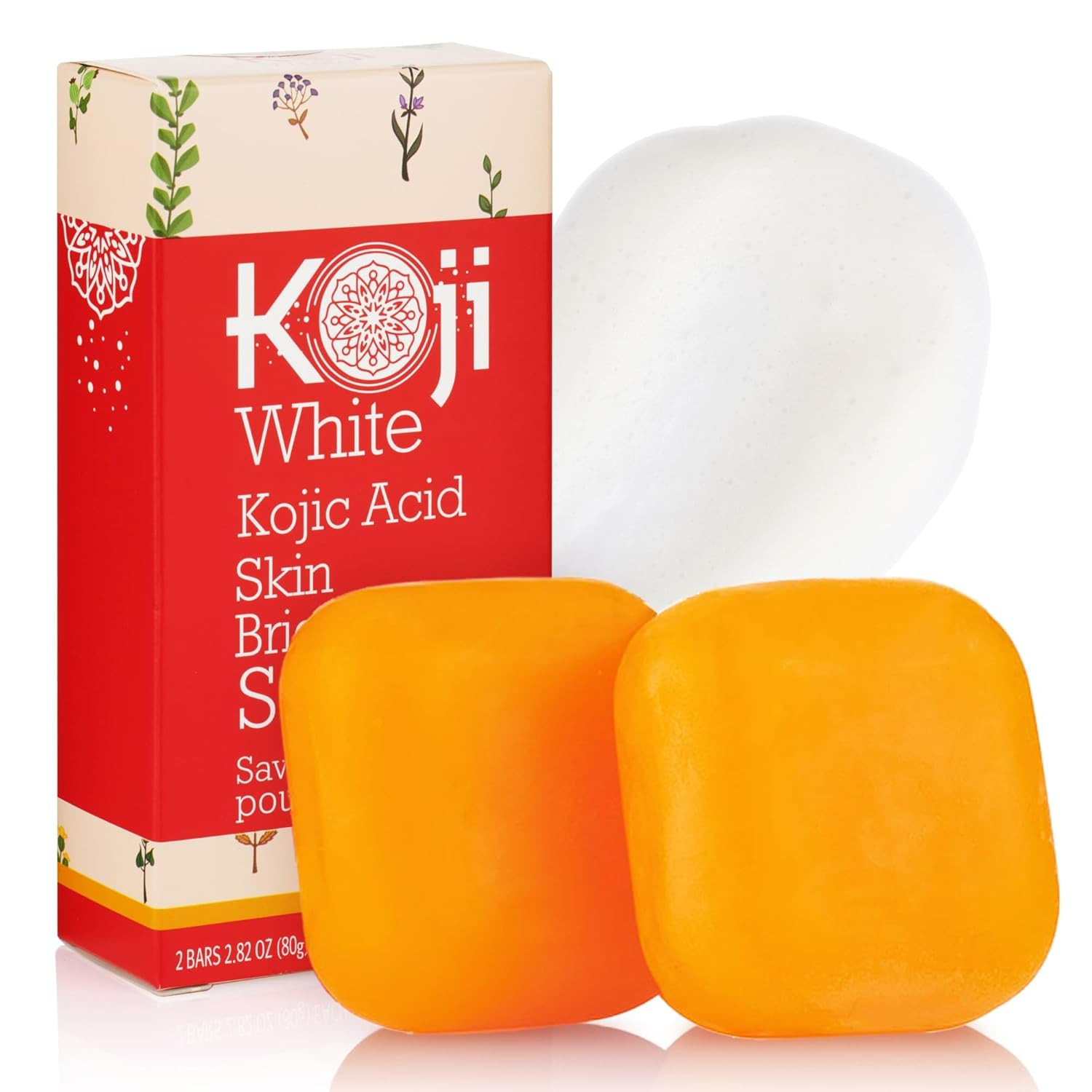 Jabón de ácido kójico puro Koji White | Jabón en barra de glicerina para una pie