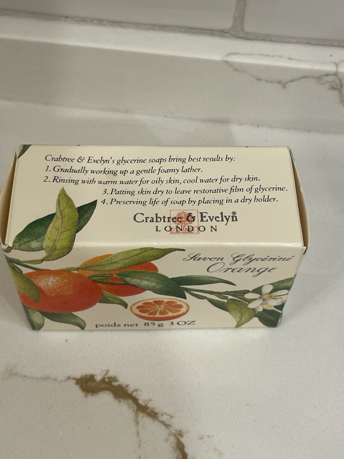Vintage Crabtree & Evelyn Orange & Glycerine Soap Bar 3 oz/85 g